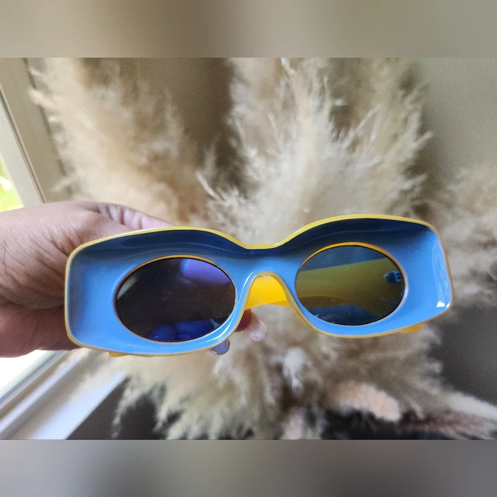 Retro-Style Inverted Frame Concave Sunglasses